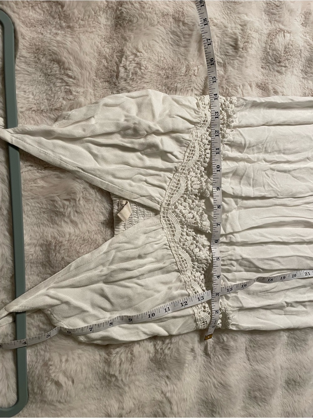 Bohemian Cream Crochet-Trim Maxi Dress with V-Neck - Picture 8 of 13